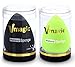 VMAGIC High-End Pro Makeup Sponges Beauty Blender for Flawless, Applicator, Highlight and Foundation (Lemon Green + Black (2pcs))