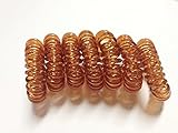 Hair rubber (plastic spiral), phone cord, elastic Hair Accessories, 4pcs set in brown by MyBeautyworld24