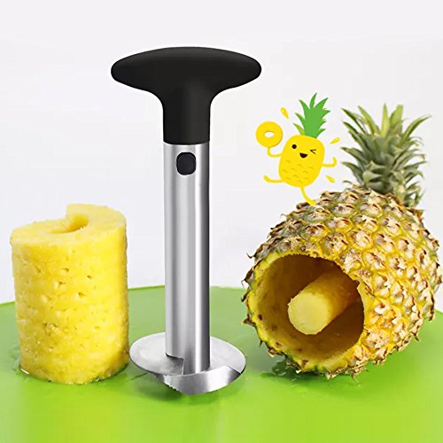Newdora Edelstahl Ananasschneider, Schäler und Entkerner,Fruit Ananas-Entkerner Schneide Cutter Schäler aus Edelstahl - 8
