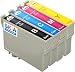 Produktbild 4-Stück Skia kompatible Tintenpatronen als Ersatz für Epson T 1285 1281 Stylus Office BX 305 F 305 FW 305 Plus S 22 SX 125 130 230 235 W 420 425 430 435 438 440 445 445 We