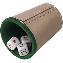 Juego De Dados Y Cubiletes De Cuero - 6 Cubiletes Y 36 Dados - Set Para Schocken Y Juegos De Fiesta - Ideal Para Pub Y Reuniones