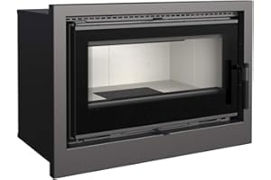 KRATKI Kaminofeneinsatz Arke, geschlossene Kassette | Gewicht 110 kg, Maße in cm: H52 x B76 x T47 | Brennstoff: Holz, Nennwärmeleistung 8 kW, Energieeffizienzklasse A+