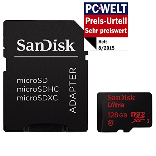 SanDisk Ultra Android microSDXC 128GB bis zu 48 MB/Sek, Class 10 Speicherkarte + SD-Adapter - 7