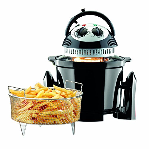 FREIDORA HORNO AUTOMÁTICO MULTIFUNCIÓN SALUDABLE, 1000W, 5 LITROS, INCLUYE RECETARIO, COLOR NEGRO