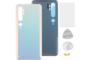 YHX-OU Blanc Cache Batterie pour Xiaomi Mi Note 10 Mi Note 10 Pro Vitre arrière, Coque arrière de Batterie Remplacement pour Xiaomi Mi Note 10 Mi Note 10 Pro + Outil d'installation