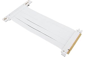 ASHATA Elastyczny Kabel Riser GPU, Kabel Riser PCIE 4.0 X16, Szybki Elastyczny Port Rozszerzenia Karty Przedłużacz GPU 90 Stopni dla RTX 4090 (Biały)