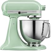 KitchenAid Artisan mutfak robotu, eğilebilir gıda işlemcisi, 4 aksesuarlı hamur yoğurma makinesi, paslanmaz &ccedil;elik kase, 4,8 l