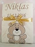 ★ Babydecke mit Namen und Datum bestickt ★ Baby Geschenke ★ Geburt ★ Taufe ★ - 6