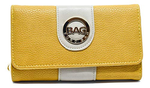 BPworld - Cartera para Mujer Amarillo Amarillo XXL