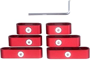 Tickas Séparateurs De Fil De Bougie,SBC 350 Spark Plug Fil Separators Diviseurs Métiers à tisser CNC Qualité Premium Alliage aluminium Convient 7mm 8mm 9.5mm