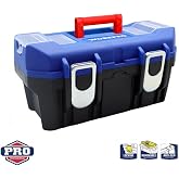 WORKPRO WP283018 22'' Metal Kilitli Plastik Takım &Ccedil;antası, ABS Plastik, 59x29.9x29.3 cm, 15 kg Taşıma Kapasiteli, 2 Şeffaf B&ouml;