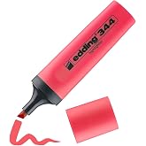 Edding 344 fosforlu kalem - kırmızı - 1 fosforlu kalem - 2-5 mm kesik ucu