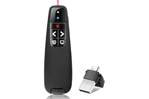 GOOPOOL Presentation Clickers, 2.4 GHz Powerpoint Clicker via USB A & USB C, Wireless Presenter Wireless Clicker for Powerpoint Remote Control for Windows/Mac/PowerPoint/Keynote/Google Slides/PDF