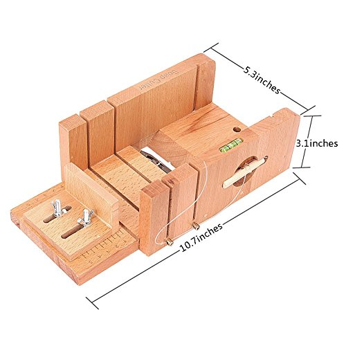 verstellbar Holz DIY Seife Form und Seife Cutter Set mit 1 PC gerade Cutter - 4