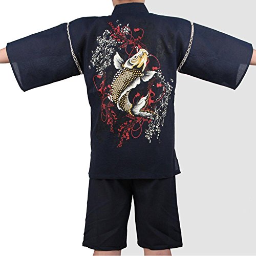 white christmas dresses Men’s Long Cotton Kimono Robe – Pines & Cranes Black