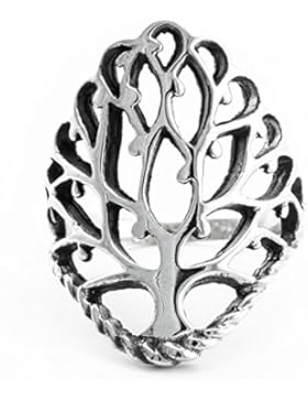 WINDALF Ring MINA h: 2.6 cm Lebensbaum 925 Sterlingsilber