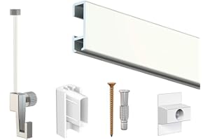 ARTI TEQ Artiteq - Cimaise Box Artiteq Click ÉCO 4 mètres blanc laqué - Kit accrochage tableau