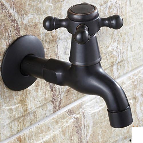 copper continental washing MOP/Long cold dark antique brass faucet/Wall-mounted taps-A