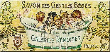 HUGE French Chic Style Gentils Baby Bathroom Shabby Metal Sign - LARGE 45x17.5cm