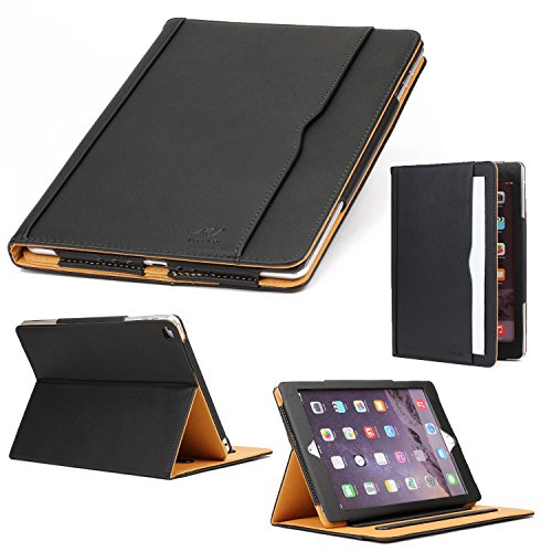 Original Urcover® Tasche Smart Cover iPad Air 2 ( 2014/2015 Version - 6.Generation) Schutz Hülle Case [Sleep / Wake Funktion] und inkl Displayschutzfolie & Zubehör | Schwarz