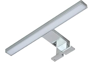 ‎KWAZAR LUMINAIRE Kwazar Luminaire Anita LED Mirror Light Bathroom 5 W 450 LM 30 cm Neutral White 4000 K IP44 230 V Wall Light Mirror Lamp Bathroom Cabinet Mirror Lights Silver