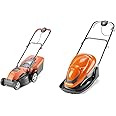 Flymo Speedi-Mo 360C Electric Wheeled Lawn Mower, 1500 W, Cutting Width 36 cm, Orange/black & EasiGlide 300 Hover Collect Lawn Mower - 1700W Motor, 30cm Cutting Width, 20 Litre Grass Box