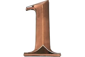Zayookey Numéro de Maison 3D Numéros d'adresse 7 cm Numéro de Porte Bronze Plastic House Number pour Hôtel, Appartement, Porte, Mur, Boîte aux Lettres (Numéro de porte 1)
