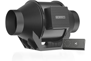 AC Infinity CLOUDLINE A4, silencioso ventilador de conducto en línea de 4 pulgadas con controlador de velocidad, motor EC, ventilador de escape de ventilación para calefacción y refrigeración, tiendas