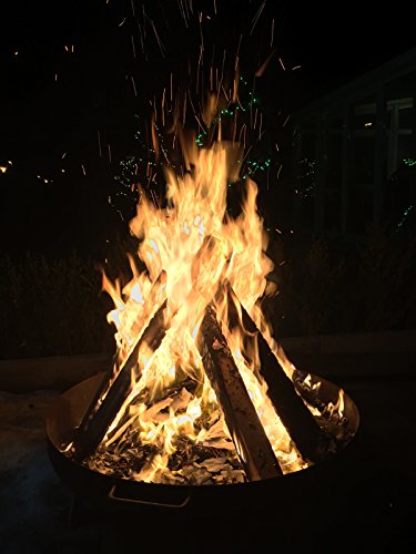 Köhko Feuerschale Ø 80 cm + 2 Griffen + 3 abnehmbare Beine Anti-Rost (20 cm eckig) 41003-080 - 7