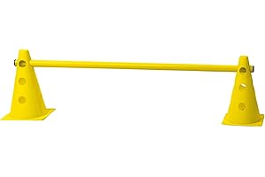 Schecker Hunde Agility Pylonen eine Hürde - aus leichtem, wetterfestem Kunststoff ist die Sprunghöhe 3-Fach verstellbar