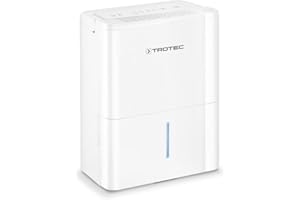 TROTEC Déshumidificateur d'air TTK 32 E – 14 L/Jour – 15 m² / 37 m³ – Deshumidificateur électrique pour Chambre, Cave, Salle de bain, Salon