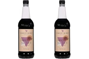 2 x 1 Litre Sweetbird Coffee, Cocktail, Cooking, Iced Tea Drink Syrup Multi Flavours (2 x Passionfruit Lemon Iced Tea)