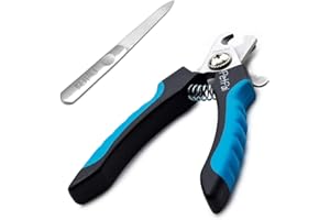 PetPäl Ciseaux à griffes professionnels pour chiens, chats de qualité professionnelle - Coupe-griffes pour la maison - Entretien facile et sûr pour la maison grâce à l'entretoise - Safety Guard Guard