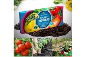 LIZAA Growmoor Tomato Bag Planter Compost Soil Grow Bag Plant Flowers Vegetables 24L