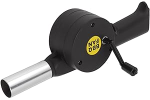 LEFTWEI Mini Handkurbel Lüfter, Outdoor Kochen BBQ Ventilator Luft Gebläse Handheld Tragbare Barbecue Feuer Balg BBQ Werkzeuge Picknick Camping Herd Zubehör für Holzkohle Grills Zubehör,