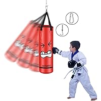 Boxsack Heavy Duty Vierpunkt-Stahlkette Punchingsäcke-JanTeelGO Ungefüllt Punchingsäcke Kampfsport Boxing Punching Bag…
