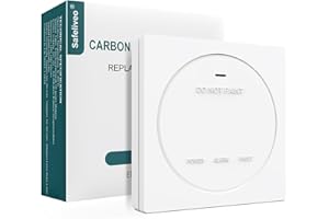 Safeliveo Carbon Monoxide Alarm, Carbon Monoxide Detector with Silence Button 10 Years Sensor Life for Home Safety, CO alarms Replaceable Batteries Powered - EN 50291 Standard,Standalone,1 Pack