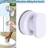 tirador puerta vidrio baño Fácil de instalar y limpiar. Zreal - Tirador de puerta con ventosa para armario de cocina, puerta de cristal, ventosa, tirador para muebles