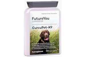 CurcuPet-K9 Turmeric Dog Supplements – 56 Capsules – Joint Aid for Dogs with Curcuma Complex & Turmeric – Joint Supplements for Dogs by FutureYou Cambridge