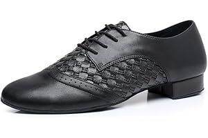 TINRYMX Tanzschuhe latein Herren Atmungsaktiv Tango Salsa ballsaal Tanzschuhe,Modell-LHD401