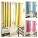 Ready Made Eyelet Thermal Blackout Curtains with Gingham Check Detail Panel. Baby Pink 117cm (46") x 183cm (72")