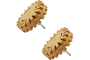 JNNJ 2 Stück Radierer Gummi Aufkleber Entferner, Folienradierer Mit Bohradapter, Gummi Radierscheibe Rad Folienradierer, Zum Entfernen Aufkleber Kleberesten(20mm)
