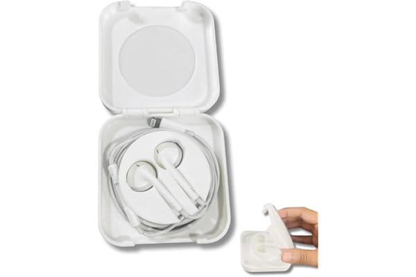 Crysendo Earphone Winder Case Compatible with APL Wired Earphones I Compact, Durable, Tangle-Free Cable Organizer Case for Wired Earphones Portable & Lightweight Winder(White)