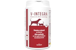 V-INTEGRA Epato (Hepato Perros y Gatos) - Suplemento Completo Rico en Vitaminas y Minerales para la Dieta Doméstica de Perros y Gatos Que Requieren Restricción de Cobre - 200g - Made in Italy