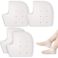 Ealicere 2 Paare Silikon Fersenschutz ,Ferse Socken Gel Fersenschutz,Heel Wrap Verstellbare Atmungsaktive