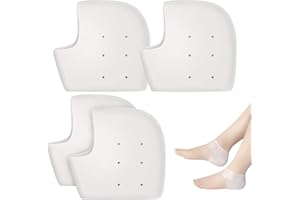NACERLARY 2 Paare Silikon Fersenschutz,Ferse Socken Gel Fersenschutz,Heel Wrap Verstellbare Atmungsaktive