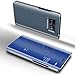 Produktbild FNBK Huawei Mate 10 Pro Hülle Spiegel Cover Mirror Case Flip Schutzhülle Blau Handyhülle Wallet Handy PC Luxus Bumper Backcover Stand Stoßfest Bookstyle Männer Frauen Handytasche