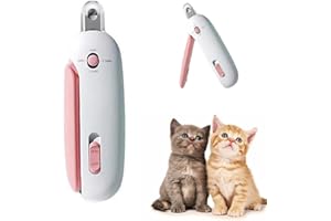 ZORTVUL Katze Nagelknipser, Krallenzange für Hunde und Katzen, Edelstahl Katzennagelknipser, Katzennagelschneider, Katzen Krallenschneider, Krallenschere Katzen mit Nagelfeile und Schutz