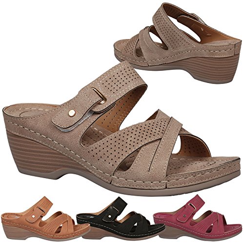 ladies cushion sole sandals