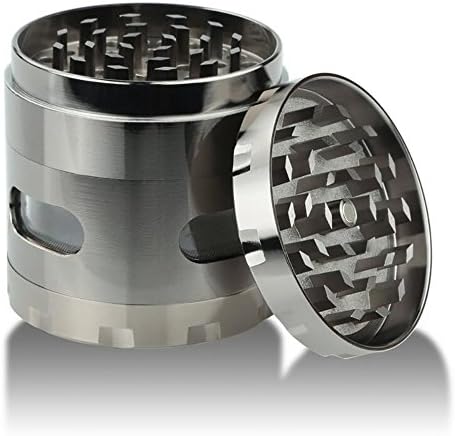 NSMMD Ms-Premium Herb Grinder Alloy Hand Crank Herb Mill Crusher Tobacco Smoke Grinde Gunmetal